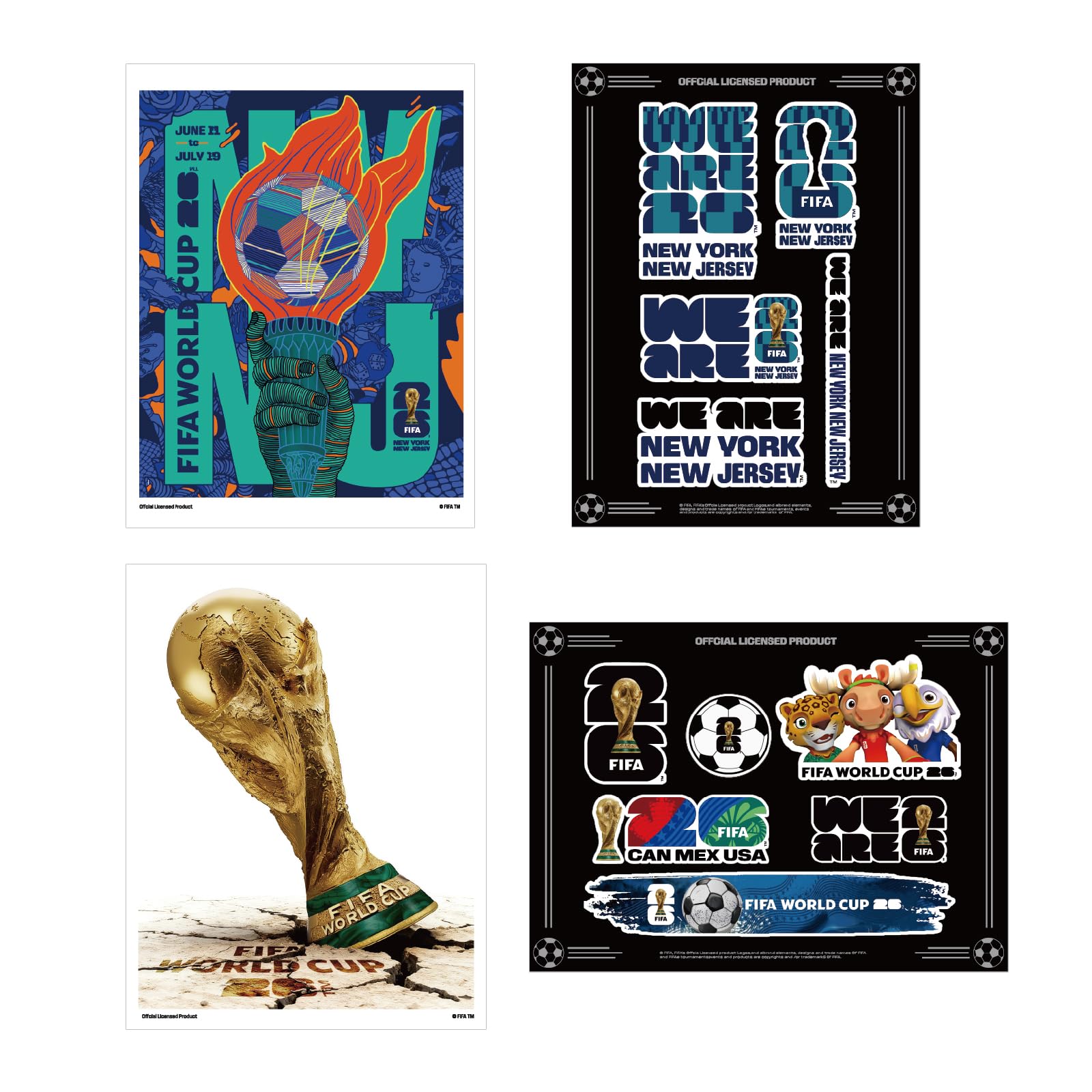 FIFA ワールドカップ　パッチ　フルセット 2026 ステッカーセット13枚 Amazon.com: FIFA World Cup 2026 Official Licensed New York Sticker